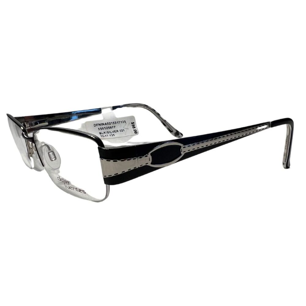 NEW W/ TAG Daisy Fuentes NINA 021 BLACK EYEGLASSES GLASSES FRAME 53-17-135mm